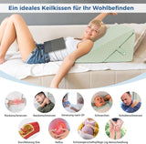 Almohada de cuña ajustable para niños, almohada de lectura de espuma de alta densidad para cama y sofá, almohada ergonómica para cabeza de cuña para apnea de reflujo del sueño, almohada para piernas/almohada de espalda para jugar y leer (verde)