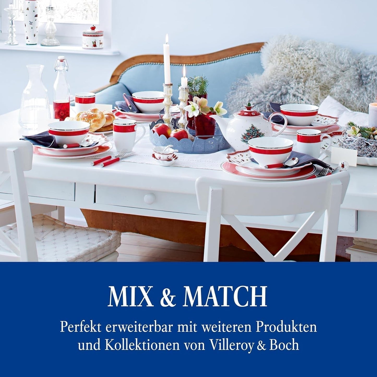 Villeroy & Boch - ¡Juega! Juego de cubiertos Rosas Rojas 30 piezas Cocina Naty Shop