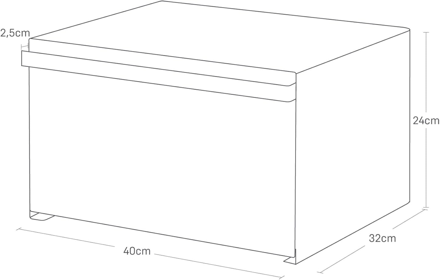 Yamazaki 4352 TOWER Panera, blanco, acero, minimalista, 40 x 34,5 x 24 cm Cajas para almacenar alimentos Naty Shop