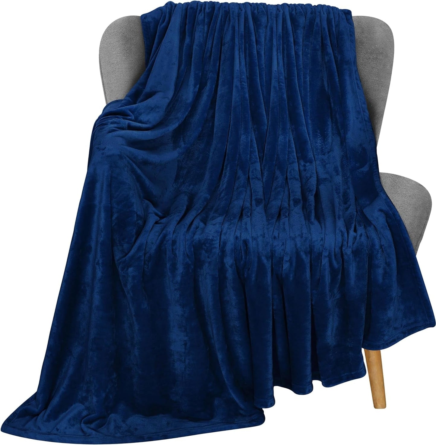 Utopia Ropa de cama Acogedora manta polar [228 x 228 cm, gris] Manta suave, ligera, cálida y esponjosa Manta cómoda y transpirable para cama, sofá, camas y mantas Besuche den Utopia Bedding-Store Azul marino 152 x 127 cm