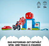 LEGO DUPLO Marvel Spins Motorcycle Adventure, set de juego de fantasía para la serie de televisión Spidey y sus súper amigos, juguete educativo para construir y reconstruir para niños a partir de 2 años 10424 Juegos de construcción Besuche den LEGO-Store
