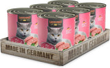LEONARDO Nassfutter für Katzen, Geflügel puro, 6 dosis de 800 g, Katzenfutter getreidefrei, Alleinfutter, Hecho en Alemania
