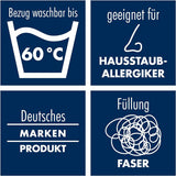 Almohada Irisette Noblesse - Made in Germany - Almohada con funda extraíble de puro algodón, 80 X 80 cm, certificado Oeko-Tex Almohadas estándar Naty Shop
