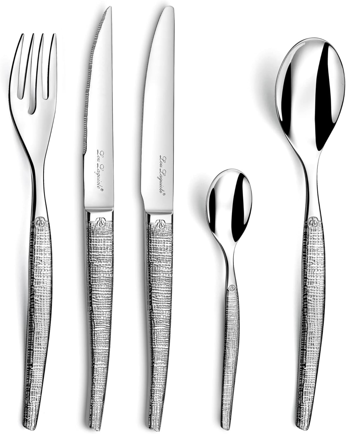 Cubiertos JET con Diseño Brillante, Excepcional Juego de Cubiertos, 30 Piezas Naty Shop Kitchen