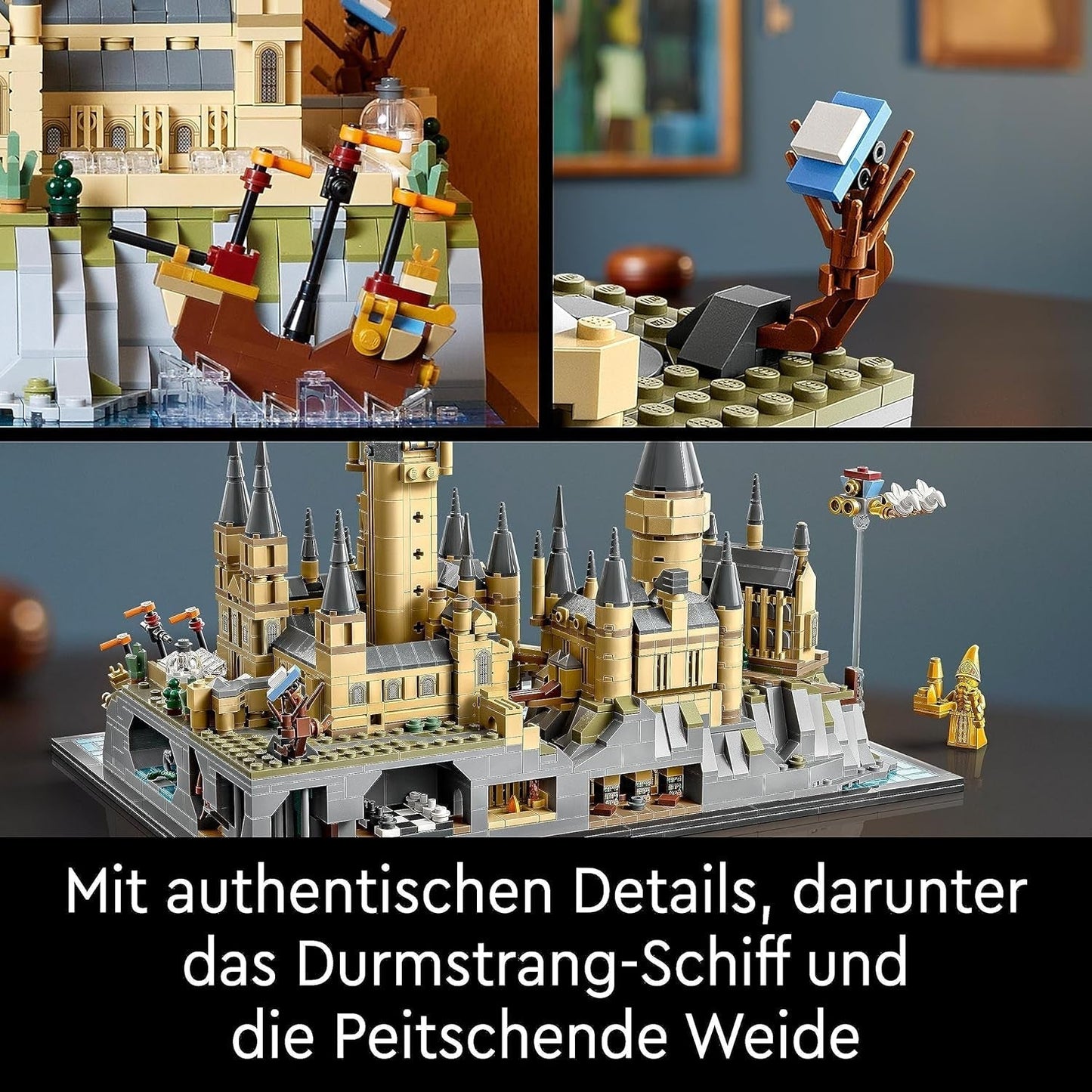 Castillo de Hogwarts LEGO Harry Potter con alas de castillo - set de colección para adultos que incluye torre principal y torre astronómica, cámara secreta y minifigura de arquitecto - regalo para mujeres - 76419 Juegos de construcción Besuche den LEGO-Store