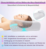 Hydomi Anti-Wrinkle Pillow 2-In-1 Anti-Aging Beauty Pillow Orthopedic Neck Support Pillow Neck and Shoulder Pain Memory Foam Pillow to Keep Your Head Straight Cervical Orthopedic Pillows Naty Shop