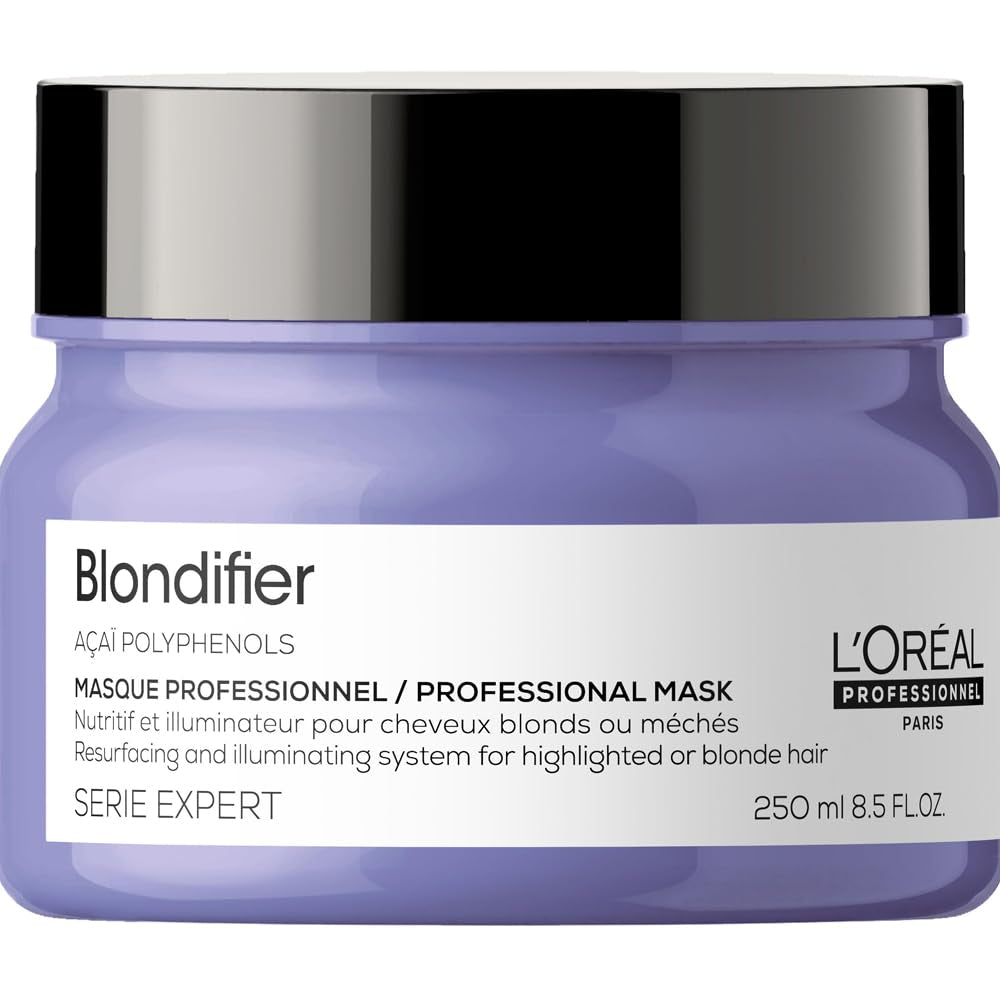 L'Oréal Professional | Mascarilla nutritiva para cabello rubio y decolorado, extracto de fruta de Açai, Serie Expert, mascarilla rubia Naty Shop mascarilla capilar