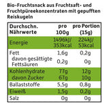 FRECHE FREUNDE Jaleas de frutas orgánicas, piruletas de manzana, frambuesa y arroz, snack dulce afrutado para niños, sin gluten, vegano, paquete de 20 (20 x 30 g)