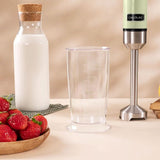 Cecotec Stabmixer Power Retrogreen 1200MAX Cream&Crush, Maximalleistung 1200 W, Tecnología Crossblades, 2 velocidades, Zubehörset Spülmaschinenfest, Spritzschutzhaube Kitchen Naty Shop