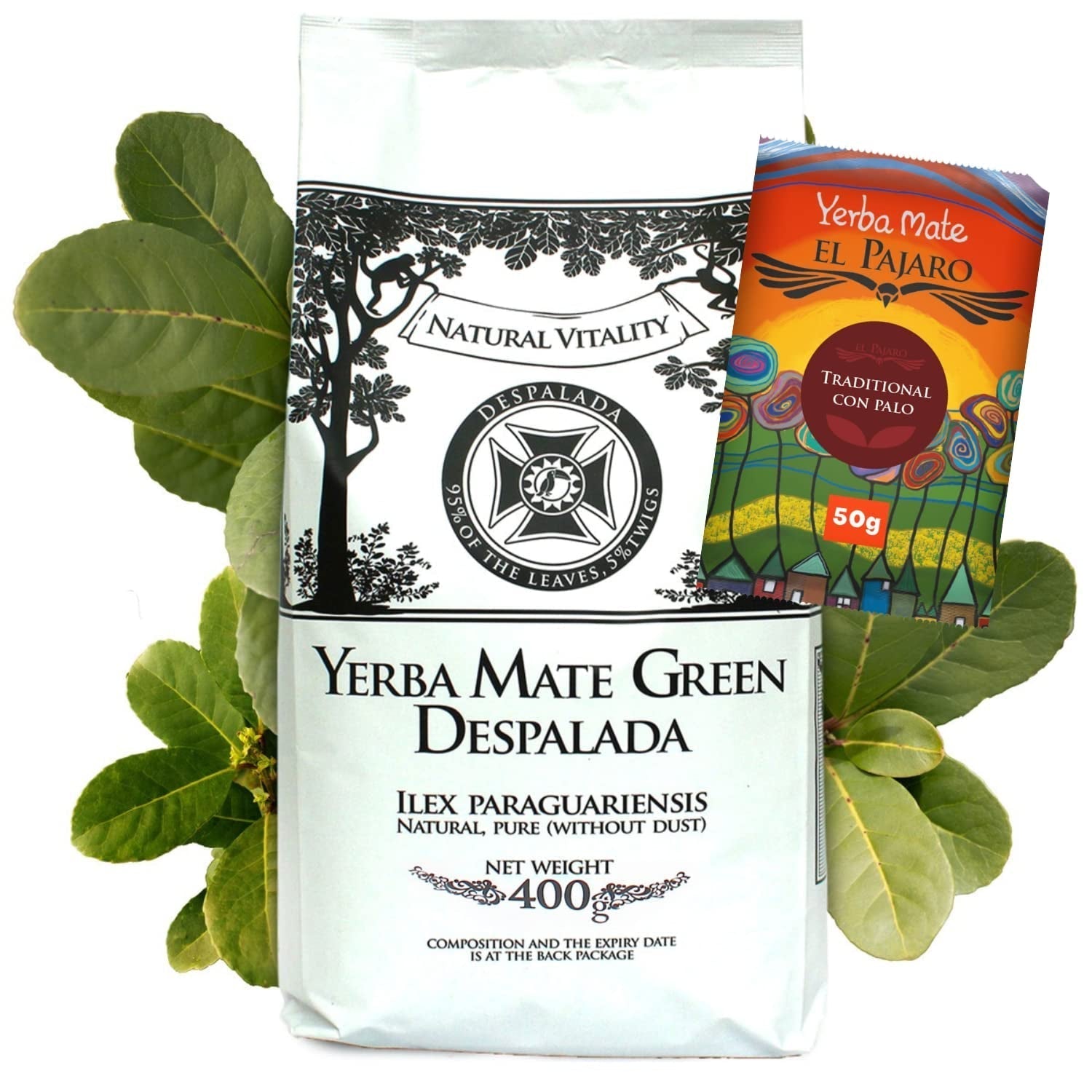 Yerba Brasil Despalada 1 kg ● Mate secado al aire a partir de hojas de yerba ● Mate paraguayo natural 50 g ● Sabor a mate natural ● Yerba mate sin aditivos ● Mate a granel