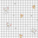 Aún No Colcha 100% algodón, estampado Tom Jerry Vichy, para camas de 90 cm de ancho (90 X 200 cm) Edredones y colchas Naty Shop