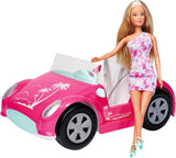 Simba Steffi Love Beach Car Doll con un fantástico traje de verano y cochecito de playa, 29 cm, a partir de 3 años