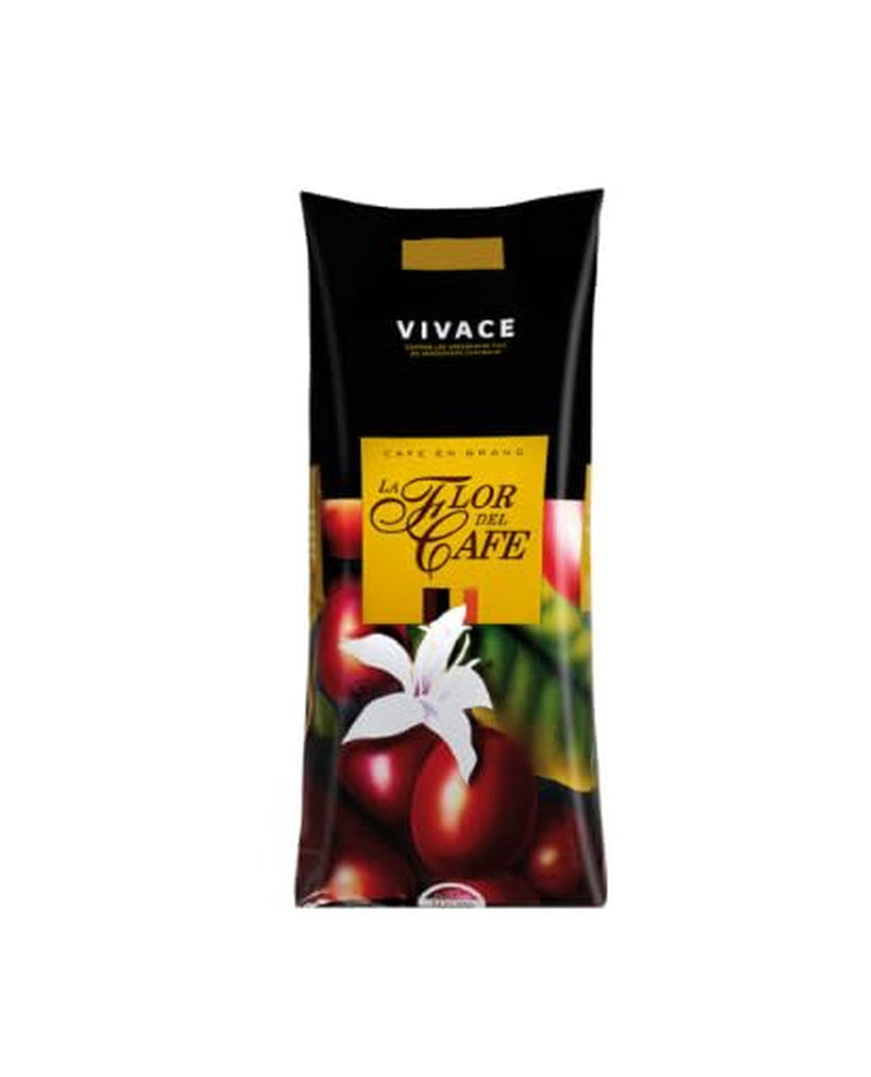 Flor del Café Vivace Natural 100% Café Arábica Tostado, Grano Entero, Aroma Intenso, Tostado Medio Oscuro, 10 kg (10 x 1 kg)