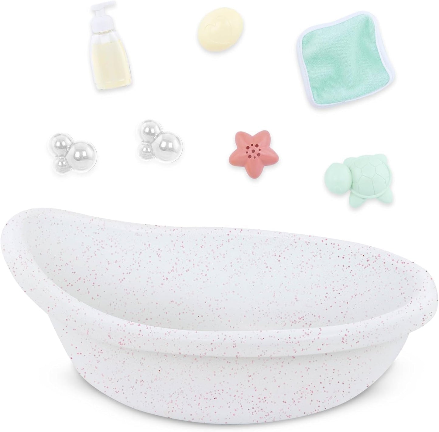 LullaBy – Bañera para muñecas – Set de baño – Juguete de baño – Accesorios para muñecas – Juego acuático realista – Niños 2+