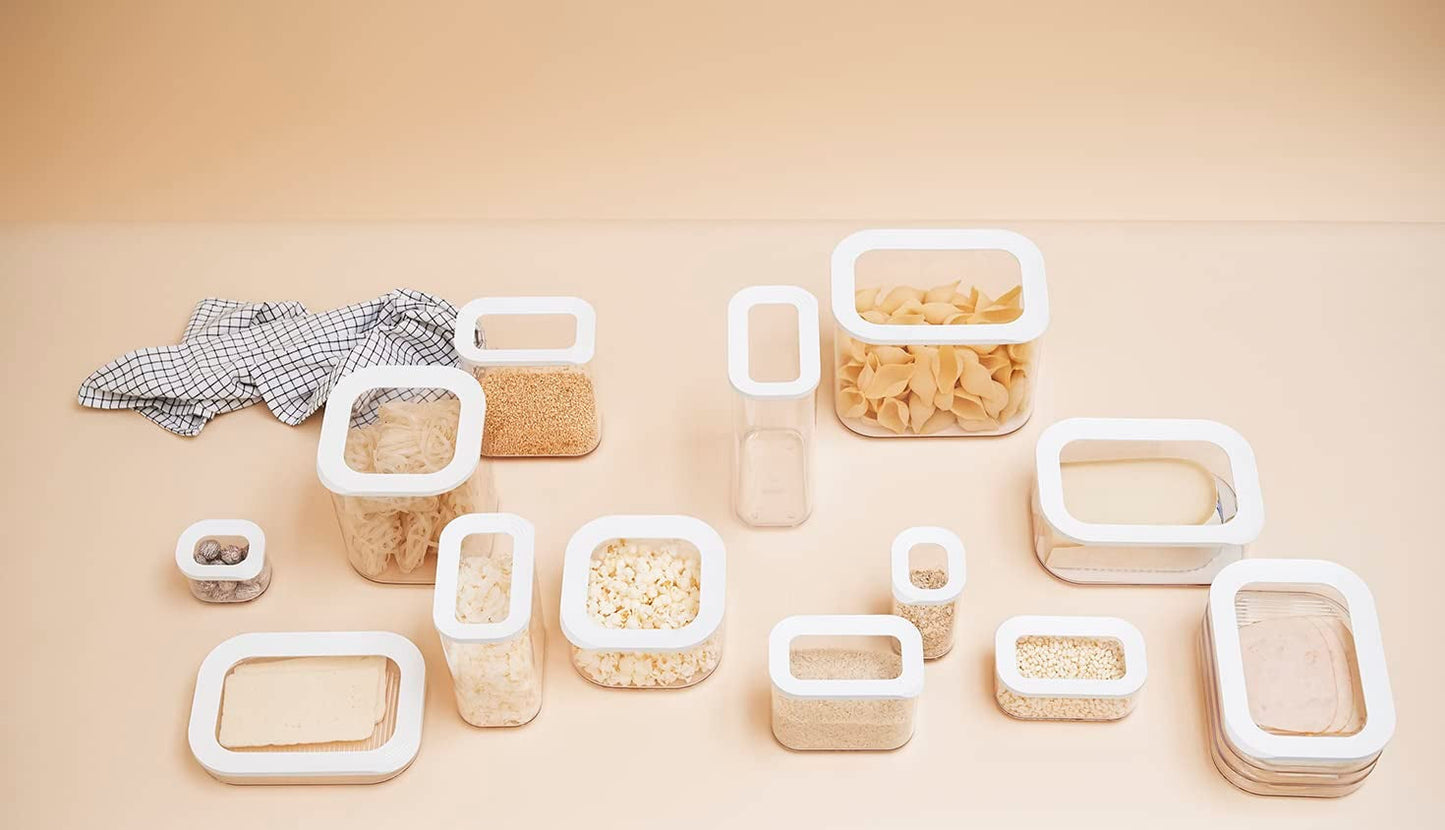 Mepal - Caja para Nevera Modula XXL - Recipiente para Alimentos con Tapa - Organizador de Cocina y Caja de Plástico - Organizador para Nevera Apilable y Precintable - 4800ml - Cajas para Alimentos Blancas Naty Shop