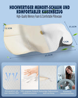 Almohada Cervical Almohada Ortopédica para Dolor de Cuello Almohada Viscoelástica Almohada Ergonómica para un Soporte Óptimo Almohada de Soporte Cervical para Soportes Laterales de Espalda y Abdominales Almohadas Ortopédicas Cervicales Naty Shop