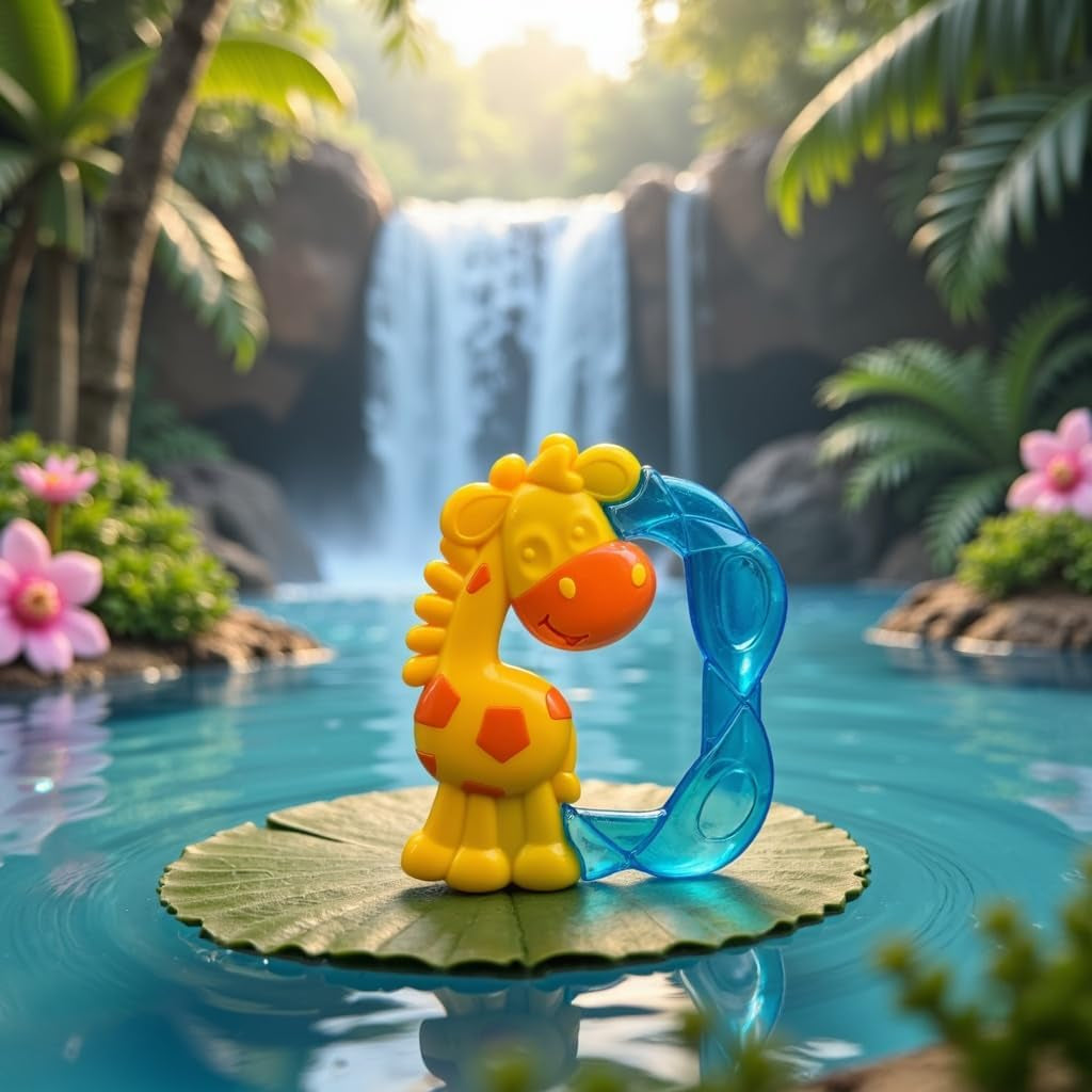 Mordedor Playgro Jerry Jirafa - Mordedor para bebé - Mordedor para bebé de silicona - Mordedor de silicona - Ayuda para la dentición - Silicona - Mordedor para bebé - Colorido