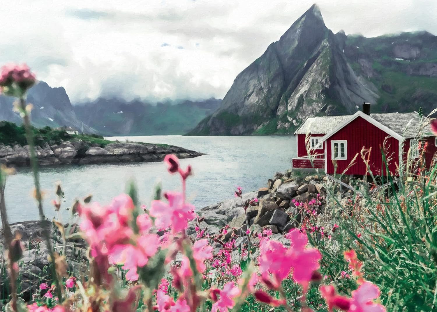 Ravensburger Puzzle Scandinavian Places 16740 - Reine, Lofoten, Noruega - Puzzle de 1000 piezas para adultos y niños mayores de 14 años Puzzle Naty Shop Diseño antiguo
