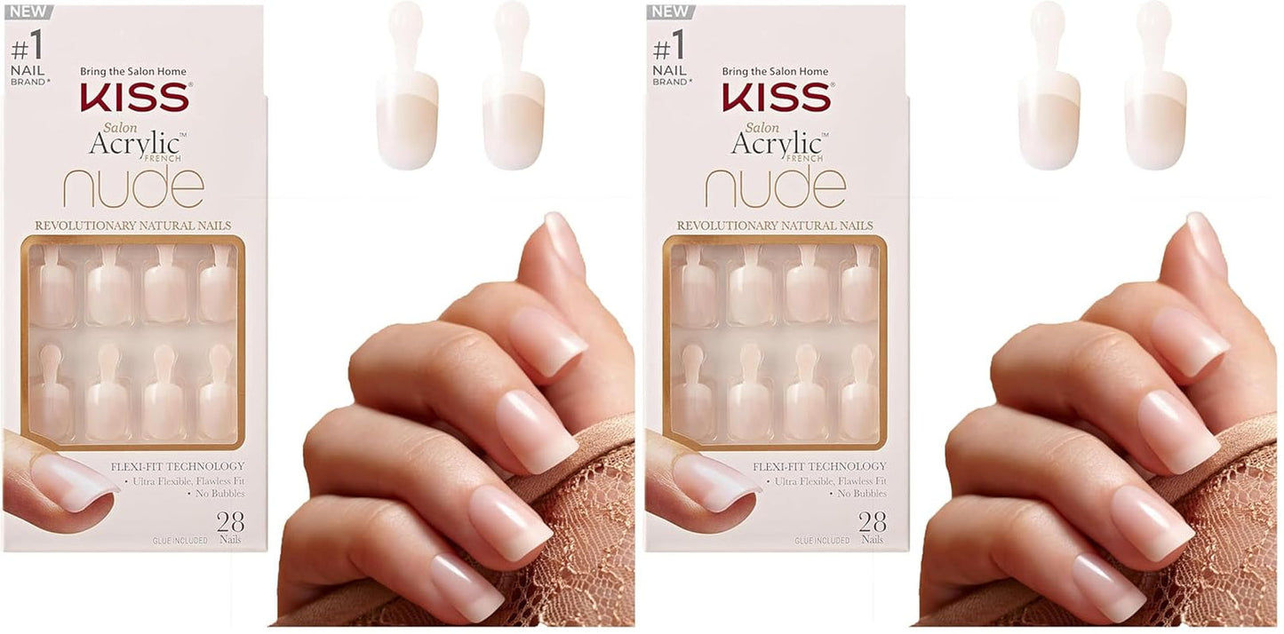 Kiss Nude Nails - Uñas increíbles (paquete de 2)