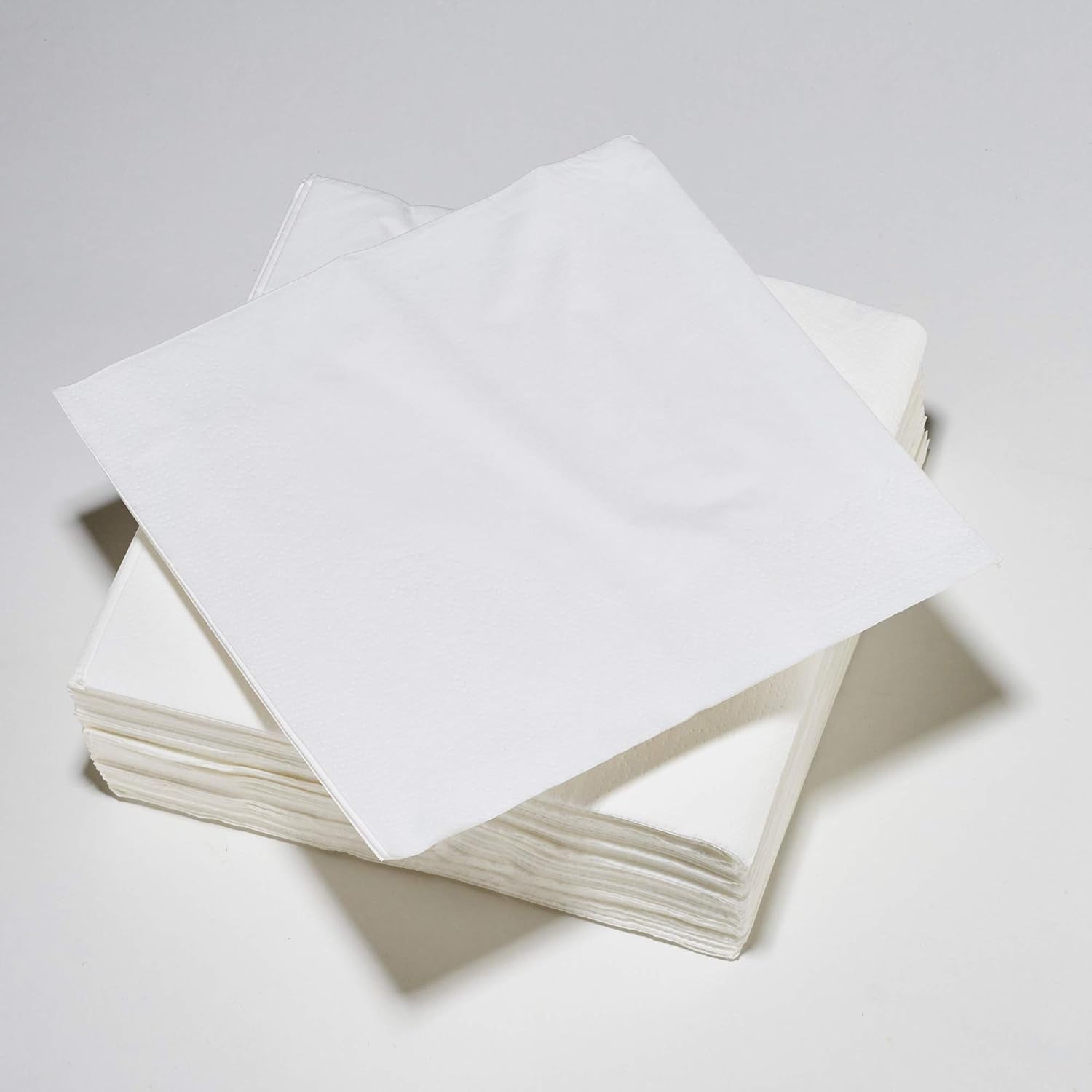 Le Napage 50 servilletas de tela 25 X 25 cm, 3 capas, FSC blanco
