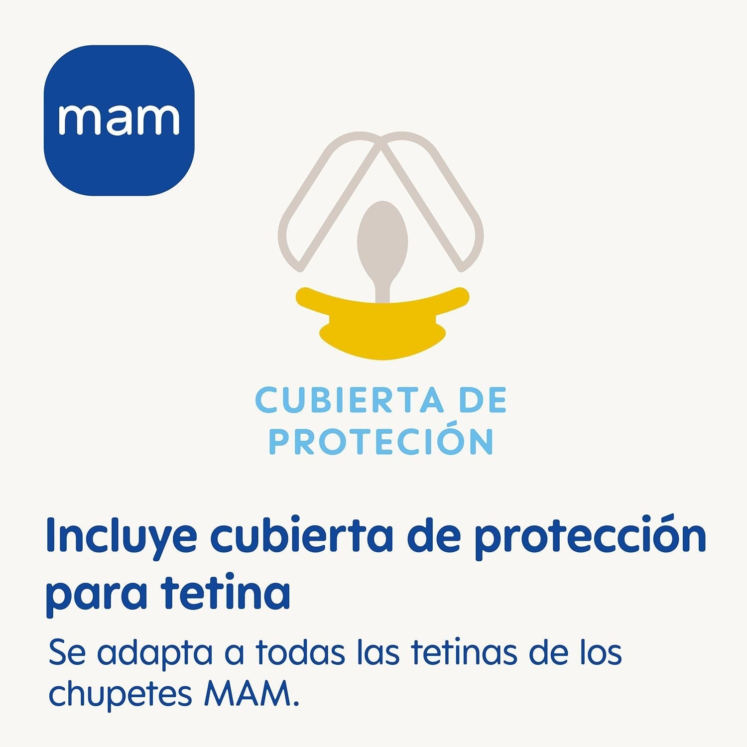Chupete MAM, apto para todo tipo de chupetes, mordedores y juguetes, longitud regulable, incluye cubretetina, lavable, neutro, 1 unidad, surtido