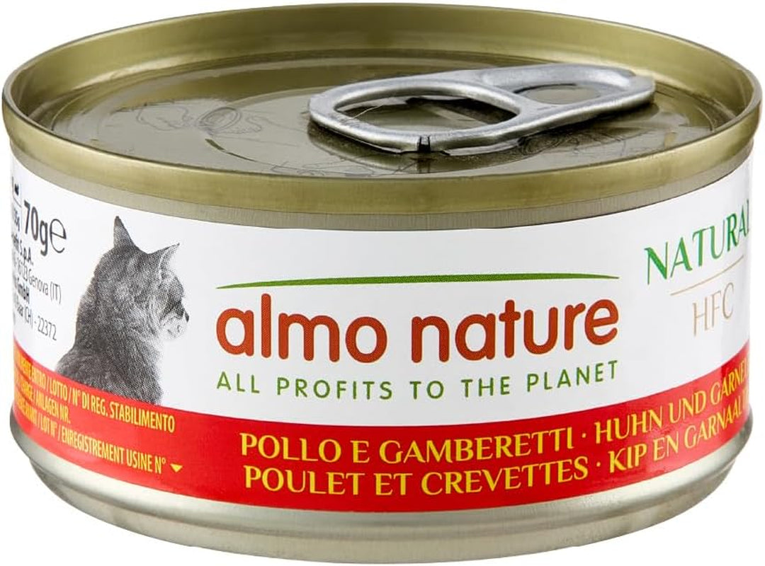 Almo Nature HFC Comida húmeda natural para gatos - Recetas variadas con pollo - 6 x 70g
