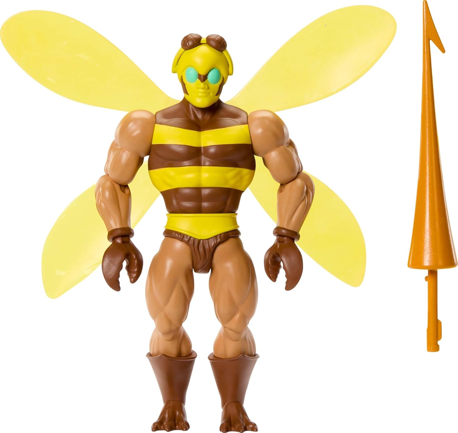 Figura de acción Buzz-Off de Masters of the Universe Origins de la colección Cartoon, de unos 14 cm de altura, de la televisión de los años 80, Líder de abejas con alas y gafas con jabalina, JBM88 Figuras de acción Naty Shop Título predeterminado
