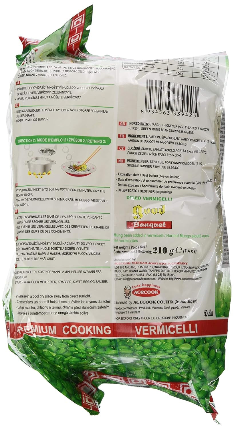 ACECOOK - Fideos con Frijoles GD - (1 X 210 GR)