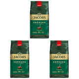 Jacobs Café Crema Gold Kaffeebohnen 1Kg - Vollmundig, Aromatisch, Fruchtige Notes, Arábica y Robusta Bohnen, Intensidad 5/10, Ideal para Café Crema Naty Shop Krönung Crema 3 x 1 kg
