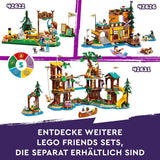 LEGO Friends Casa en el Árbol en el Campamento de Aventuras, Set de Juego para Niñas y Niños de 8 Años con 5 Figuras y 5 Animales, Idea de Regalo para Juegos Creativos, Juguetes Deportivos, Casa de Muñecas 42631 Juegos de Construcción Besuche den LEGO-Store