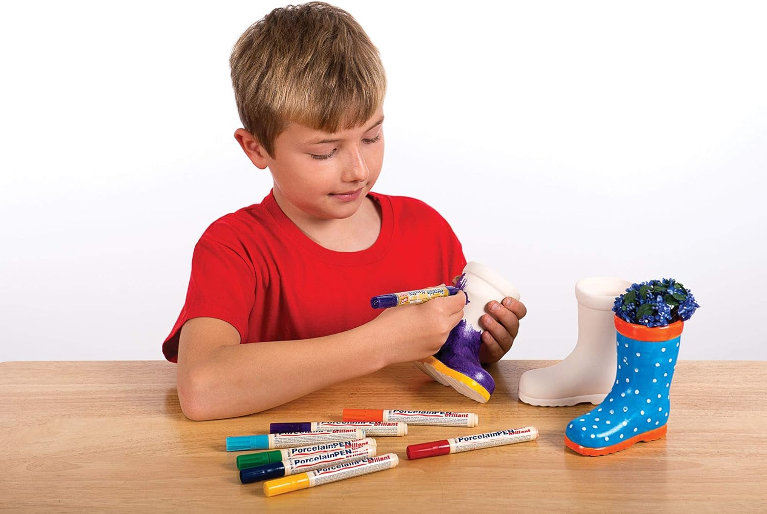 Macetas de cerámica para niños 'Wellies' de Baker Ross (paquete de 2)