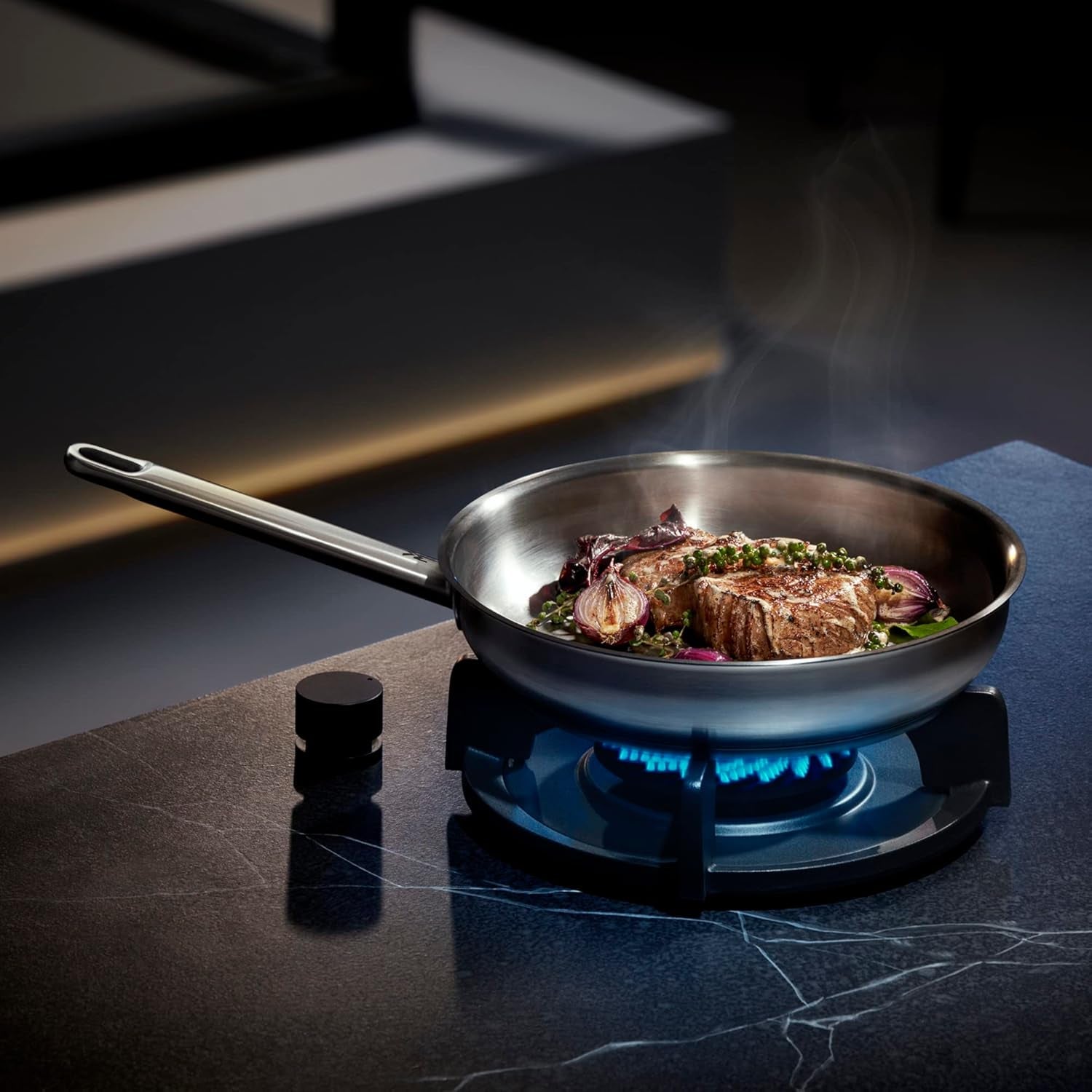 Sartén WMF Profi de acero inoxidable 24 cm inducción, sartén de acero inoxidable Cromargan Ollas y Sartenes Naty Shop