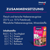 Vitakraft Poésie Délice, comida húmeda para gatos, comida para gatos en salsa, con pavo, paquete a granel, sin azúcares ni cereales añadidos (23 x 85 g)