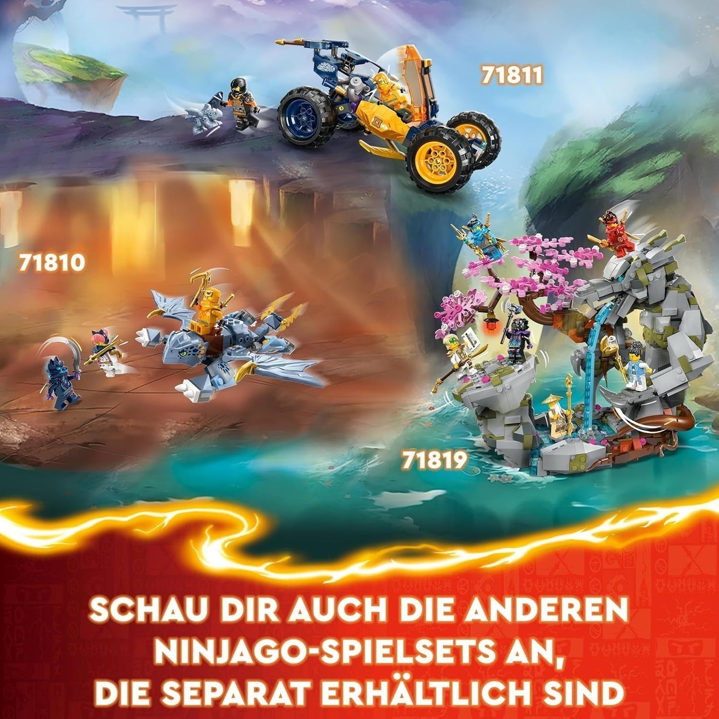 LEGO NINJAGO Juego de robot trepador ninja de Kai, juguete ninja con figura de acción para construir y 4 minifiguras, juego de aventuras para niños, regalo de cumpleaños para niños y niñas de 9 años 71812 Juegos de construcción Beuche den LEGO-Store