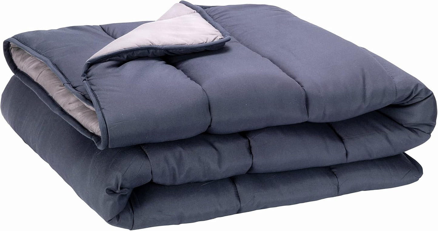 Pikolin Home - Edredón Reversible 300 G - Relleno Nórdico Bicolor - Para cama de 90 - Cómodo, cálido, transpirable, Azul Marino, 140 X 200 cm Naty Shop Edredones y edredones Default title