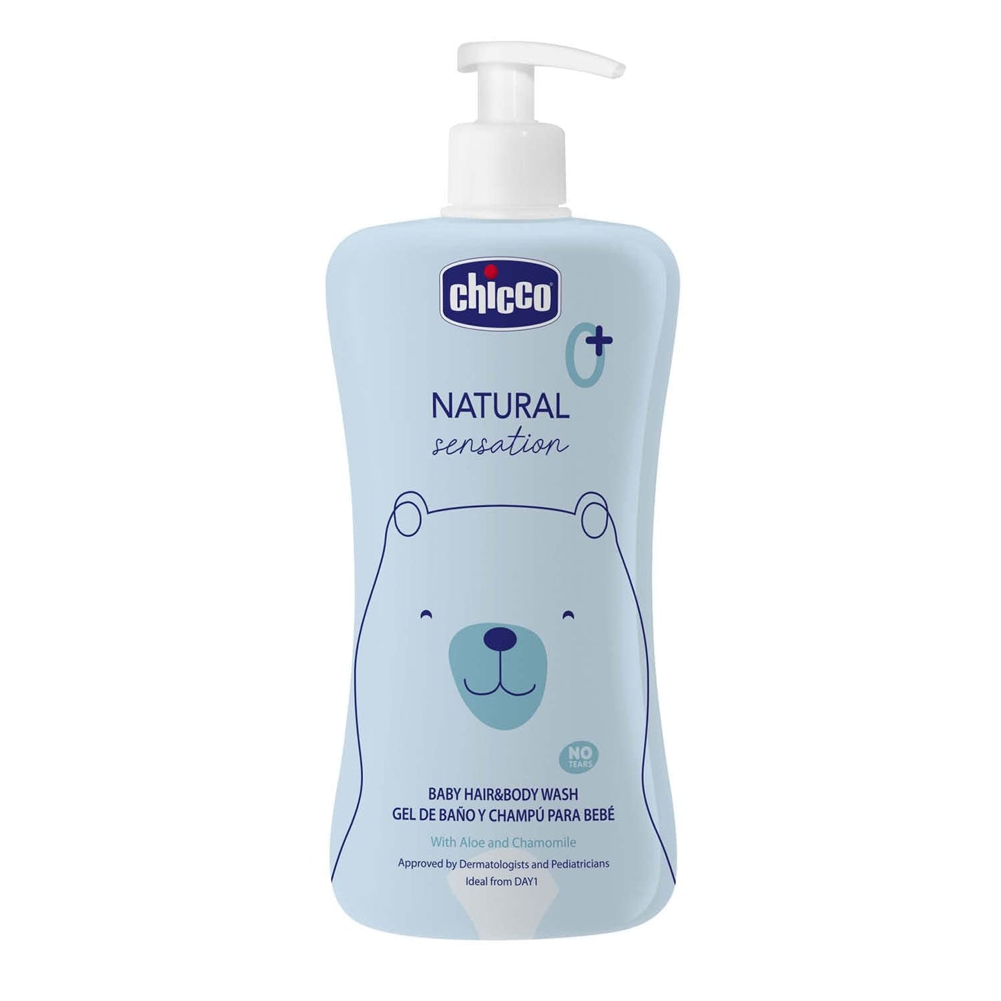 CHICCO NATURAL SENSATION - CHAMPÚ Y BAÑO PARA NIÑOS - SIN BEBIDA, 200 ML Infantil - Baño y Cuidado Naty Shop 500 Ml (1 pack)
