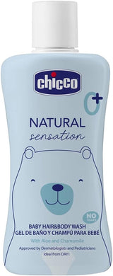 CHICCO NATURAL SENSATION - SET 2: 1 CHAMPÚ Y BAÑO - NO RESECANTE 200 ML, 1 CREMA CAMBIADORA 4 EN 1 100 ML Infantil - Baño y Cuidado Naty Shop