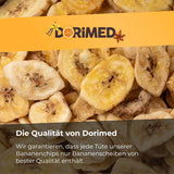 Chips de plátano 1 kg | Rebanadas crujientes de chips de plátano con frutos secos | merienda saludable con un delicioso sabor | Naty Shop productos deshidratados