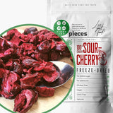 Cerezas amargas liofilizadas | Trozos de fruta liofilizada 100% natural Frutos secos | Cerezas amargas secas | Cerezas amargas liofilizadas | ZingyZoo Naty Shop productos deshidratados 100G