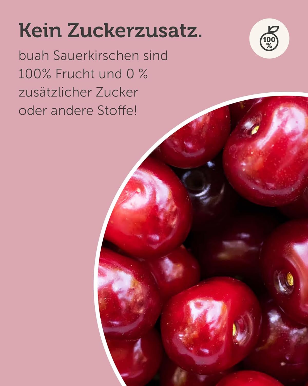 Cerezas amargas liofilizadas BUAH® | Cerezas amargas enteras como snack o para muesli | Sustituto ideal de los dulces | Vegano y sin azúcares añadidos | 135g Naty Shop productos deshidratados
