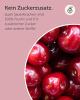 Cerezas amargas liofilizadas BUAH® | Cerezas amargas enteras como snack o para muesli | Sustituto ideal de los dulces | Vegano y sin azúcares añadidos | 135g Naty Shop productos deshidratados