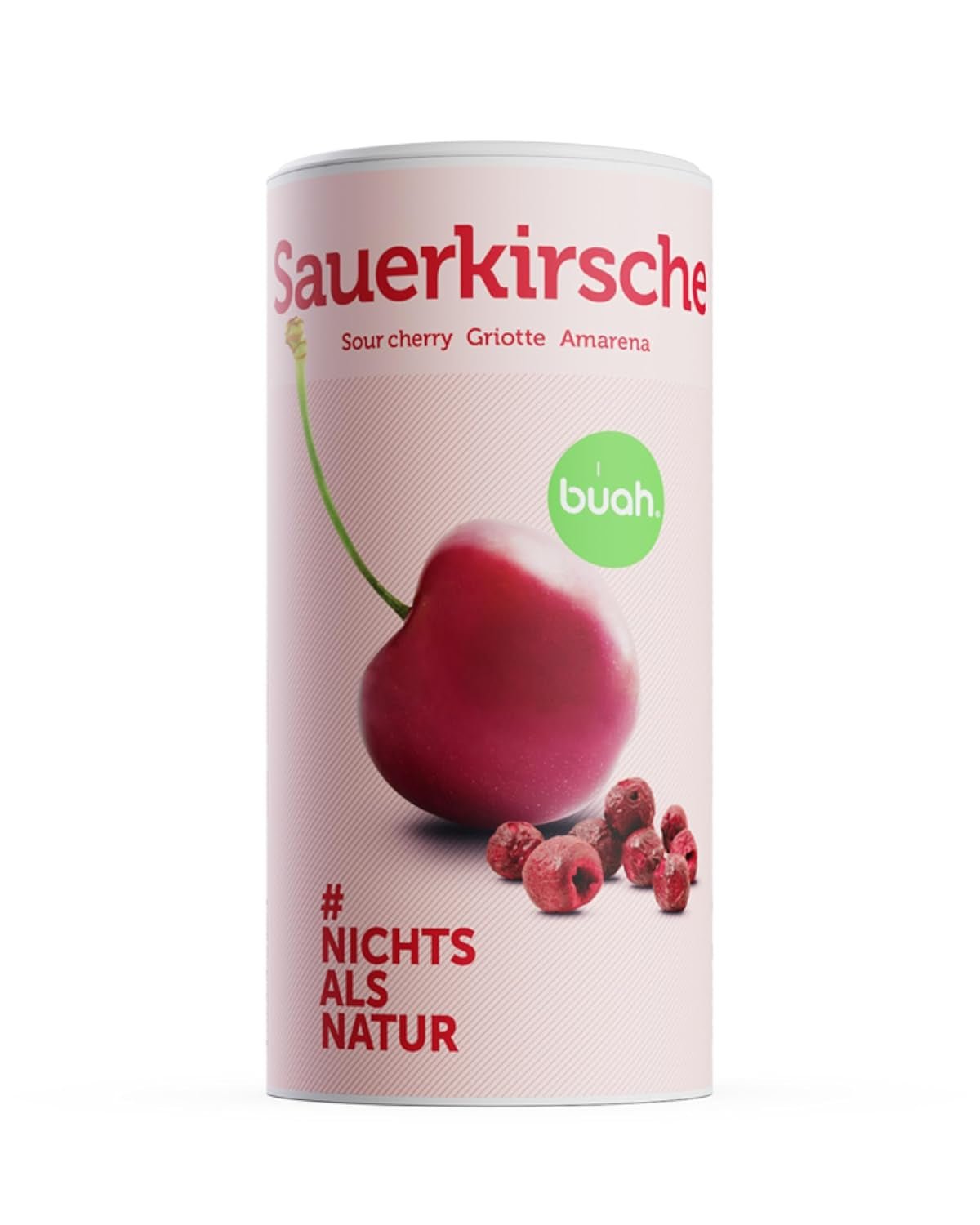 Cerezas amargas liofilizadas BUAH® | Cerezas amargas enteras como snack o para muesli | Sustituto ideal de los dulces | Vegano y sin azúcares añadidos | 135g Naty Shop productos deshidratados Título predeterminado
