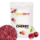 Cerezas liofilizadas 100g - Cerezas amargas liofilizadas - Frutos secos liofilizados - Cerezas amargas secas en rodajas - Perfecto para repostería, decoración, muesli y postres Productos deshidratados Naty Shop 100G