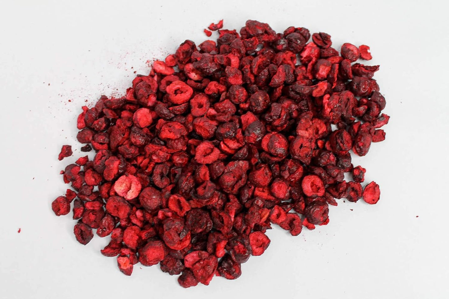 Cerezas liofilizadas 100g - Cerezas amargas liofilizadas - Frutos secos liofilizados - Cerezas amargas secas en rodajas - Perfecto para repostería, decoración, muesli y postres Productos deshidratados Naty Shop