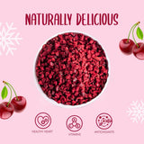 Cerezas liofilizadas trozos 100g - Frutas liofilizadas - Frutas secas liofilizadas - Cerezas amargas desecadas - Perfecto para repostería, decoración de tartas, snacks, muesli y postres Productos deshidratados Naty Shop