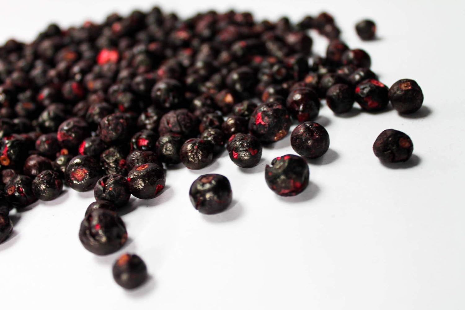 Grosellas negras liofilizadas 250g - Frutas liofilizadas - Frutas secas liofilizadas - Grosellas negras secas para repostería, muesli, decoración de tartas, postres Productos deshidratados Naty Shop
