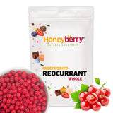 Grosellas rojas enteras liofilizadas 100g - Frutas liofilizadas - Frutas secas liofilizadas - Grosellas para repostería, decoración de tartas, snacks, muesli, postres Productos deshidratados Naty Shop 100G