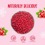 Grosellas rojas enteras liofilizadas 100g - Frutas liofilizadas - Frutas secas liofilizadas - Grosellas para repostería, decoración de tartas, snacks, muesli, postres Productos deshidratados Naty Shop
