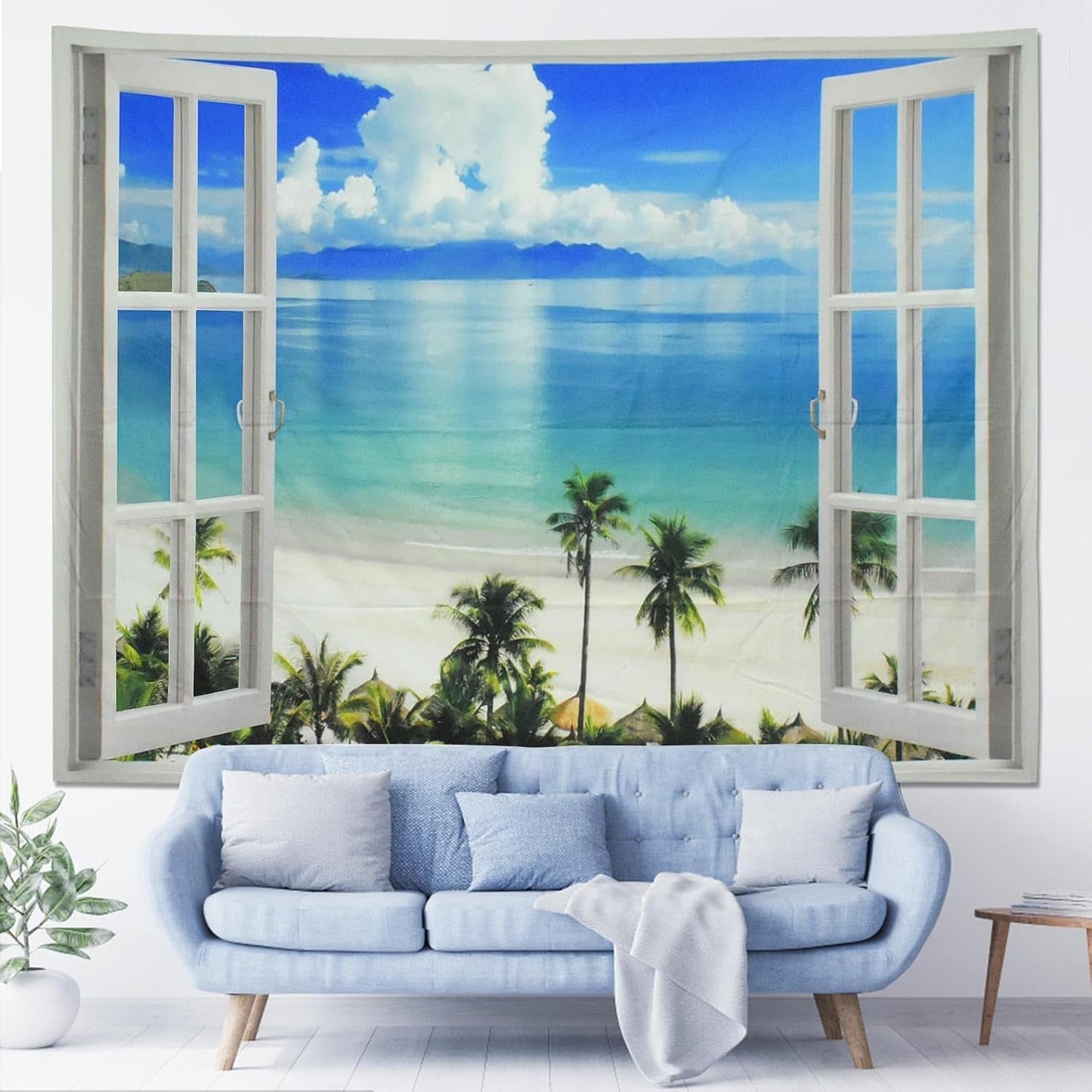 Alfombra tapiz ventana estética poliéster playa grande Hogar - Accesorios y Decoración Naty Shop B