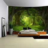Alfombra tapiz bosque lienzo árbol cascada niebla Hogar - Accesorios y Decoración Naty Shop Bosque niebla 1 230L X 180B Cm